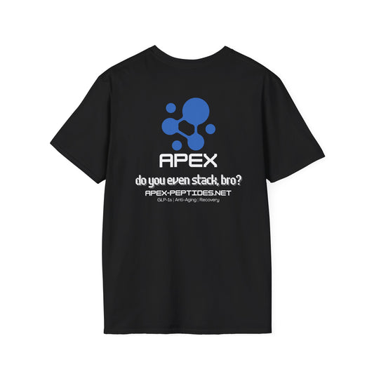 Apex Peptides Logo T-Shirt — Do You Even Stack, Bro? Design