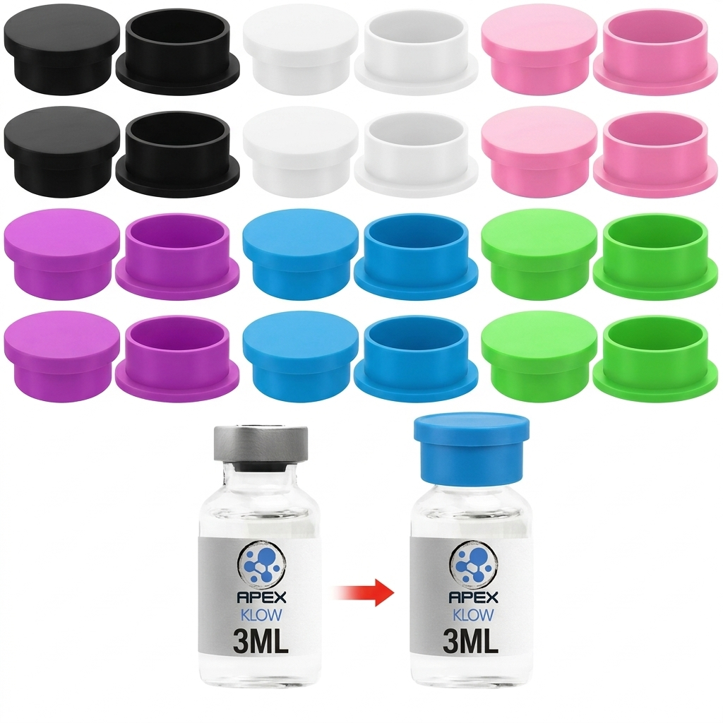 Sterile Vial Cap Covers (3mL) – Assorted Colors